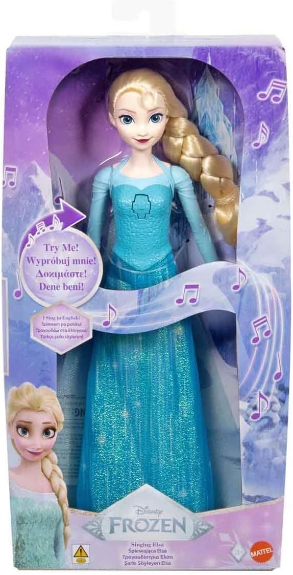 Mattel Disney Frozen Singing Elsa Doll with the Song 'Let It Go' in 4 Languages Singing Disney Frozen Singing Elsa Doll JDX52