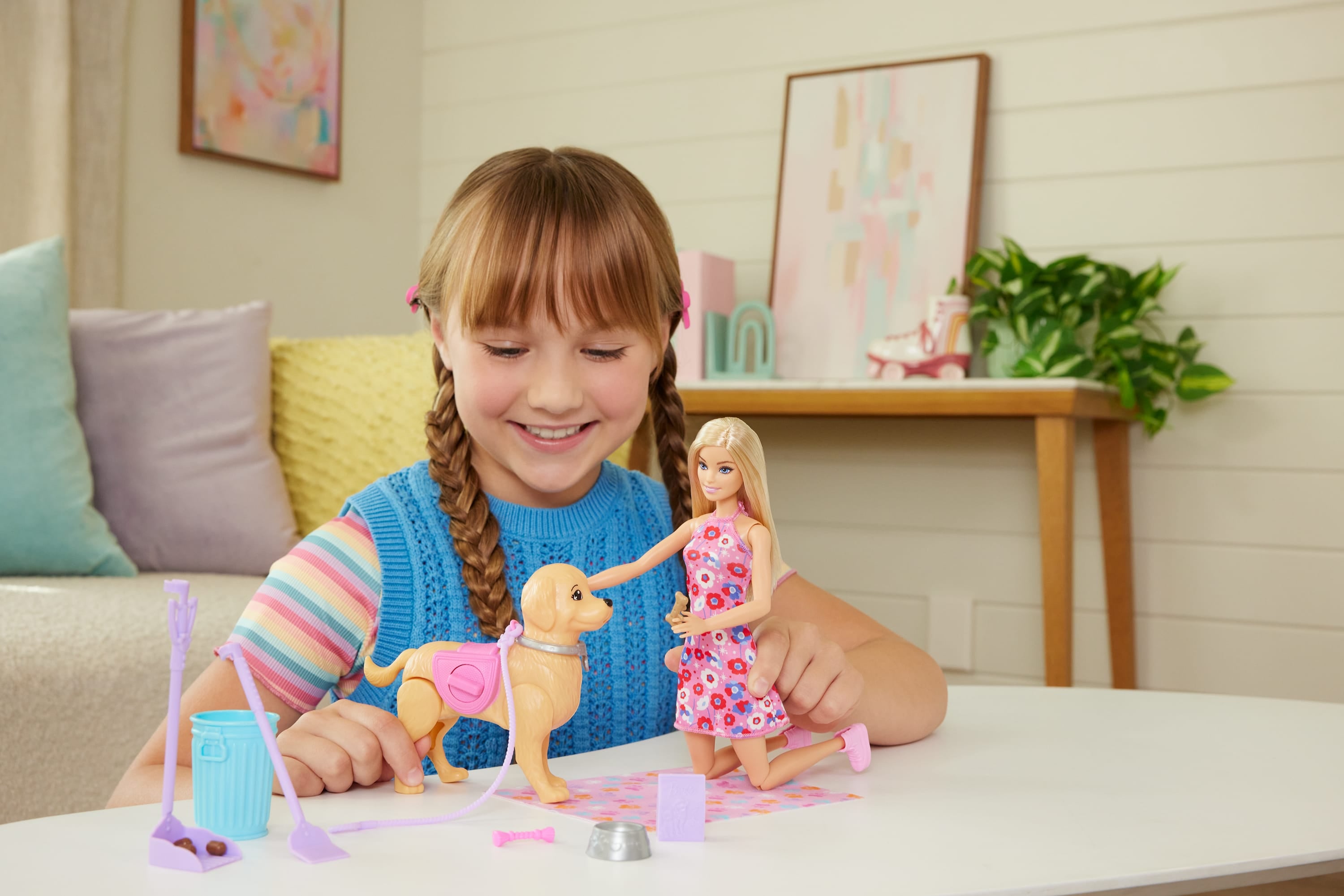 Barbie “Malibu” Walk & Potty Pup Toy Set