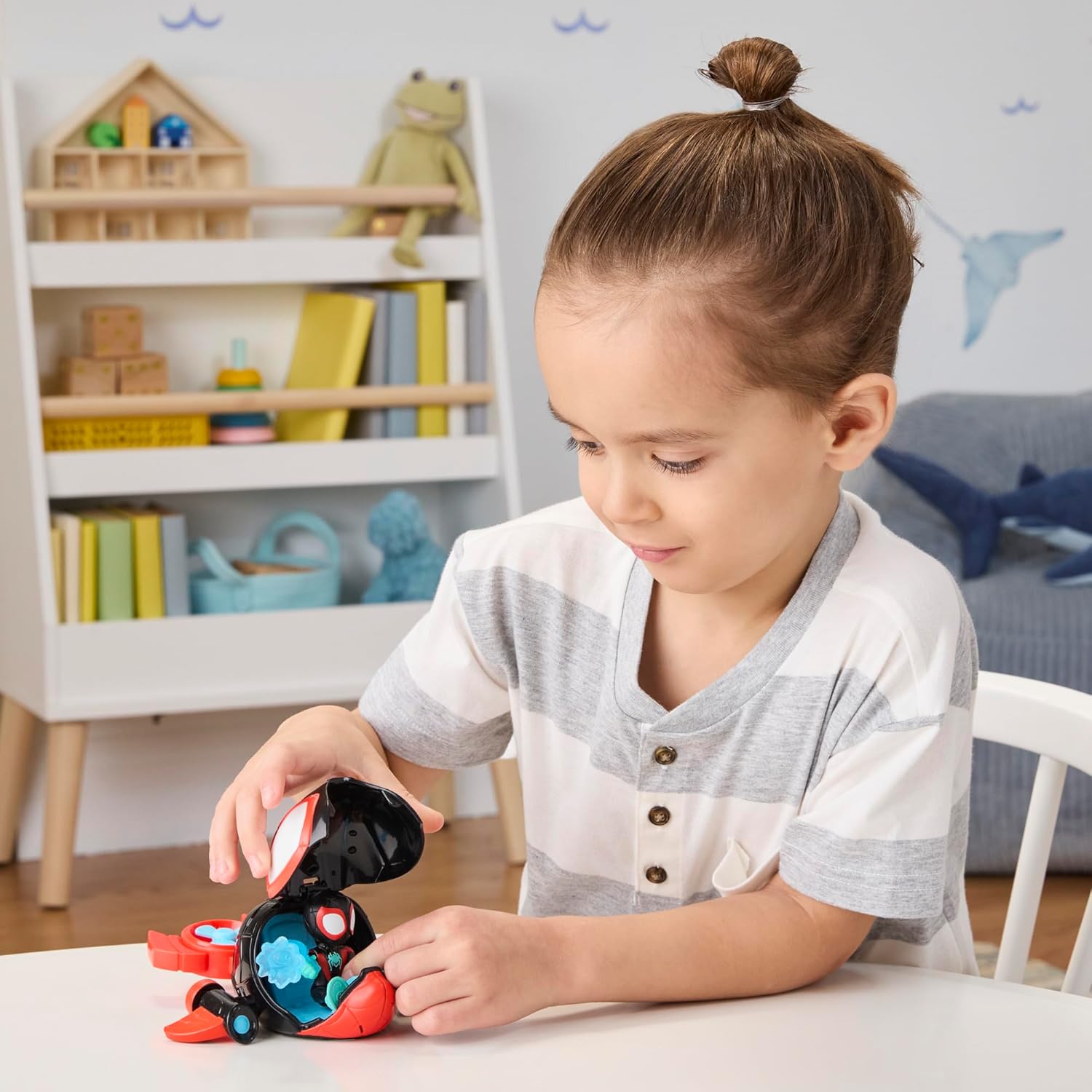 Spidey and his Amazing Friends Marvel Water-Webs Spin Dolphin Submarine Toy, Black
