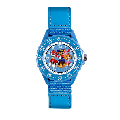 Paw Patrol Time Teacher Dial Quartz Watch with Velcro Strap for Kids