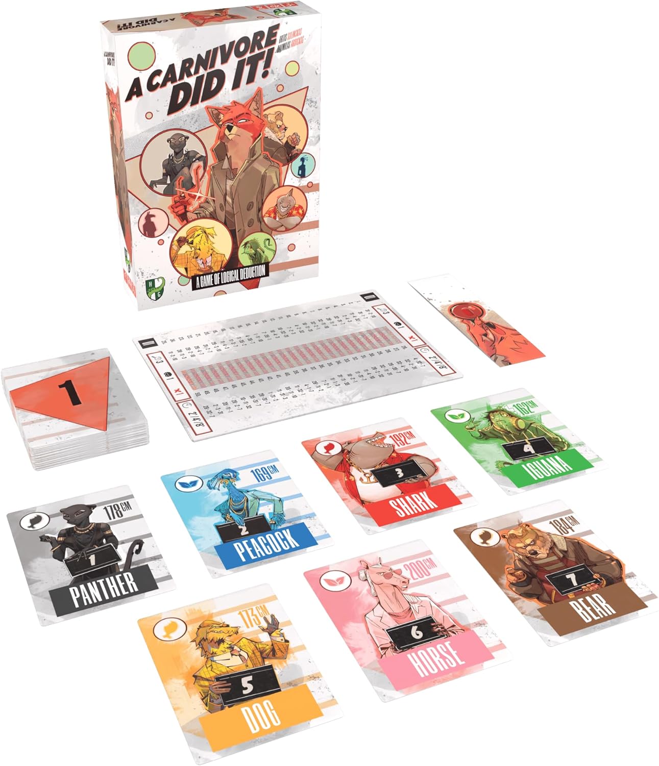 A Carnivore Did It! Board Game - Cooperative Logical Deduction Puzzle Game, 2000 Cases to Solve, Ages 8+, 1-5 Players, 10 Minute Playtime