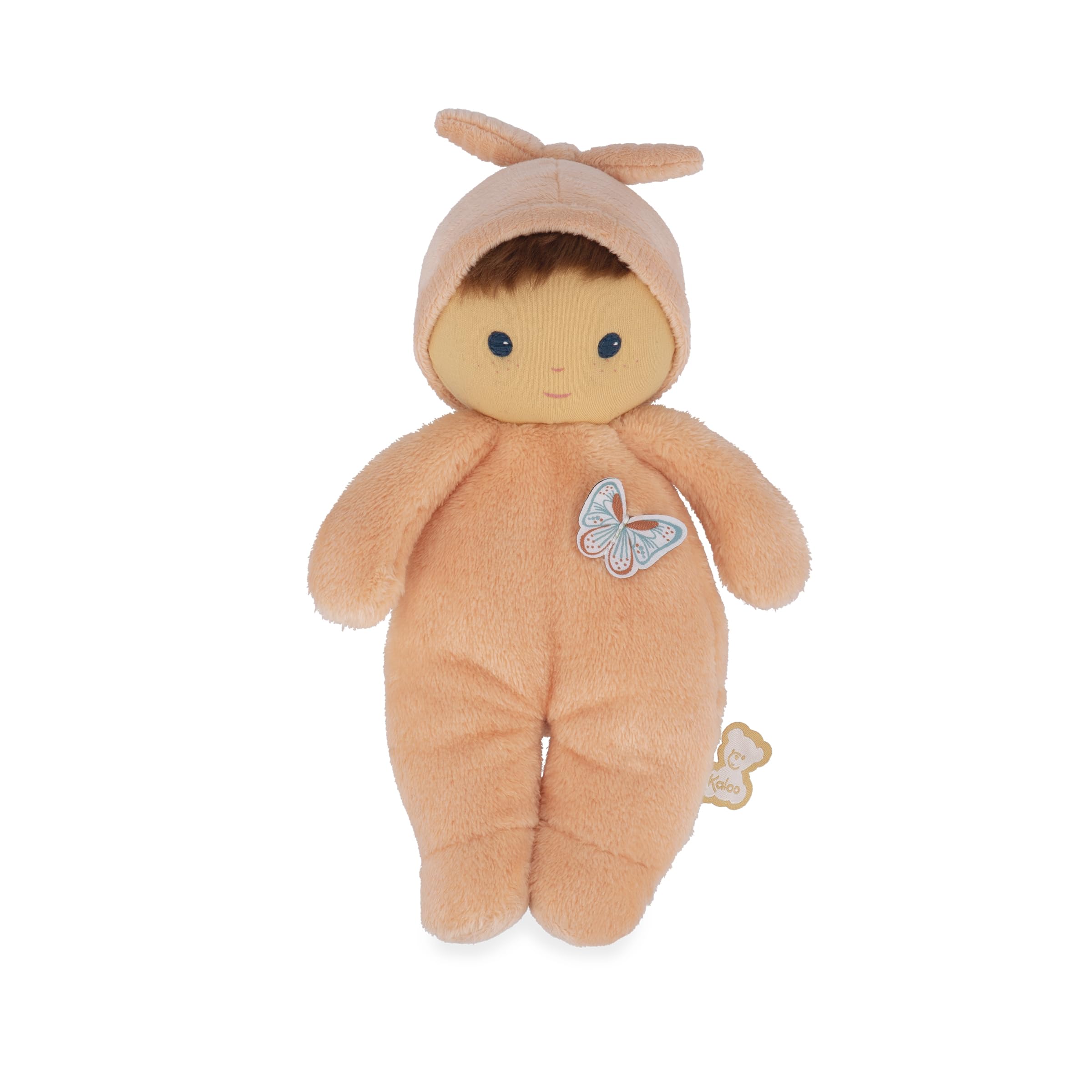 KALOO – Sehr weiche und Flauschige Babypuppe – Weicher und Zarter Körper – Stoffpuppe – Pfirsichfarben – 24 cm – Waschbar – Ab der Geburt – K222001