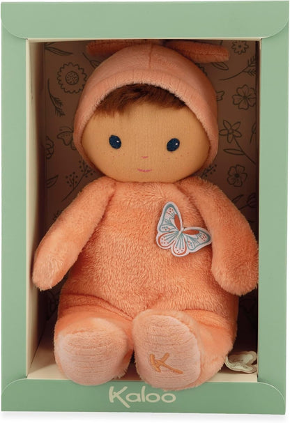 KALOO – Sehr weiche und Flauschige Babypuppe – Weicher und Zarter Körper – Stoffpuppe – Pfirsichfarben – 24 cm – Waschbar – Ab der Geburt – K222001