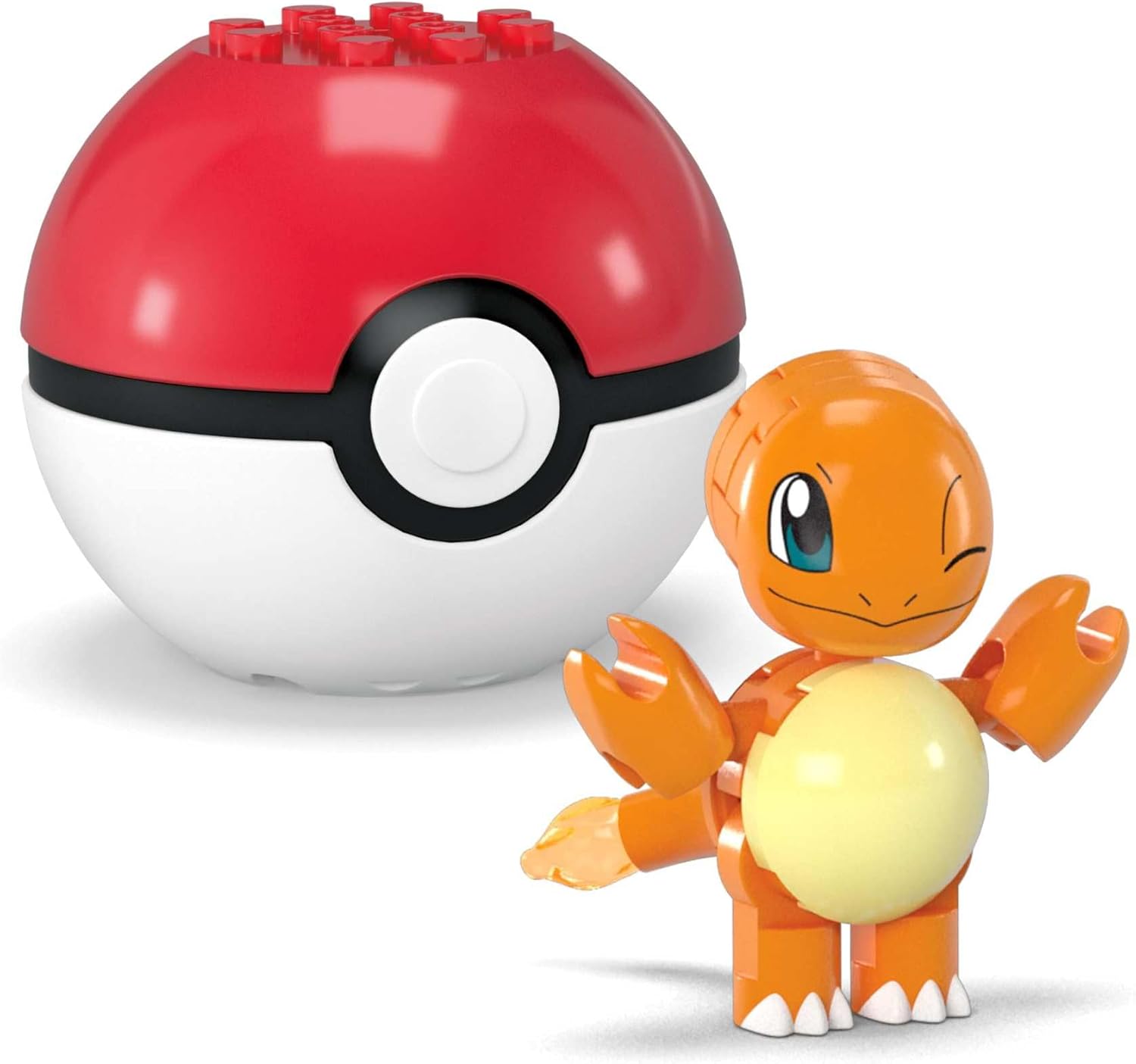 MEGA Pokémon Bouwset voor actiefiguren, Pokéballenset van 2, Charmander en Eevee, 40 onderdelen, speelgoed voor kinderen, JCR81