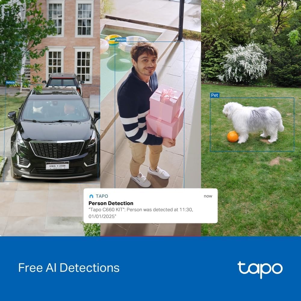 Tapo C660 Kit V1 - Solar-Powered Security Camera Kit - Network Surveillance Camera - Pan / Tilt - Outdoor - Weather Resi