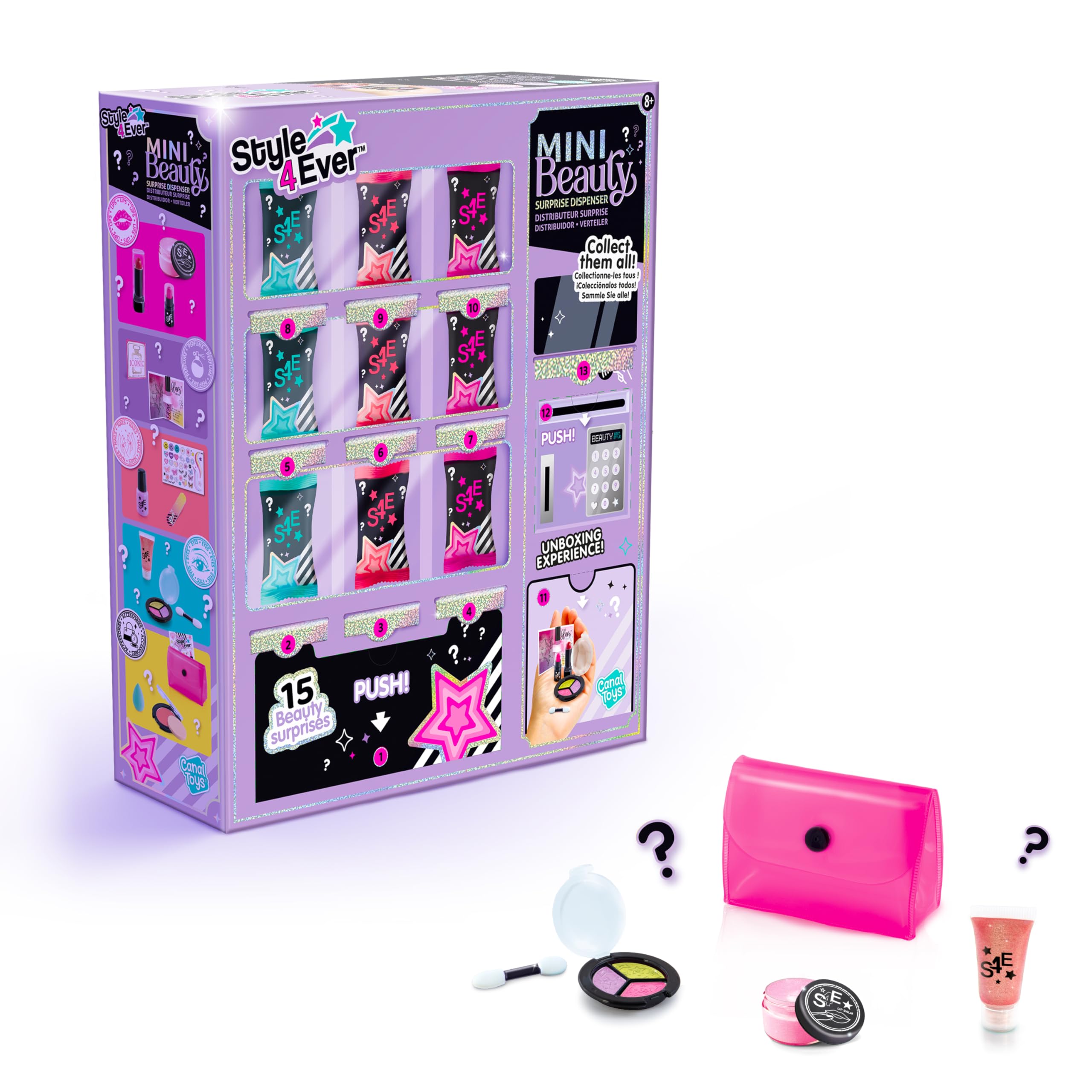 Style 4 Ever Mini Beauty Surprise Dispenser – Mystery Unboxing Toy for Kids Aged 8+ – Mix and Match Makeup and Accessories for Creative Beauty Fun and Collectible Surprises