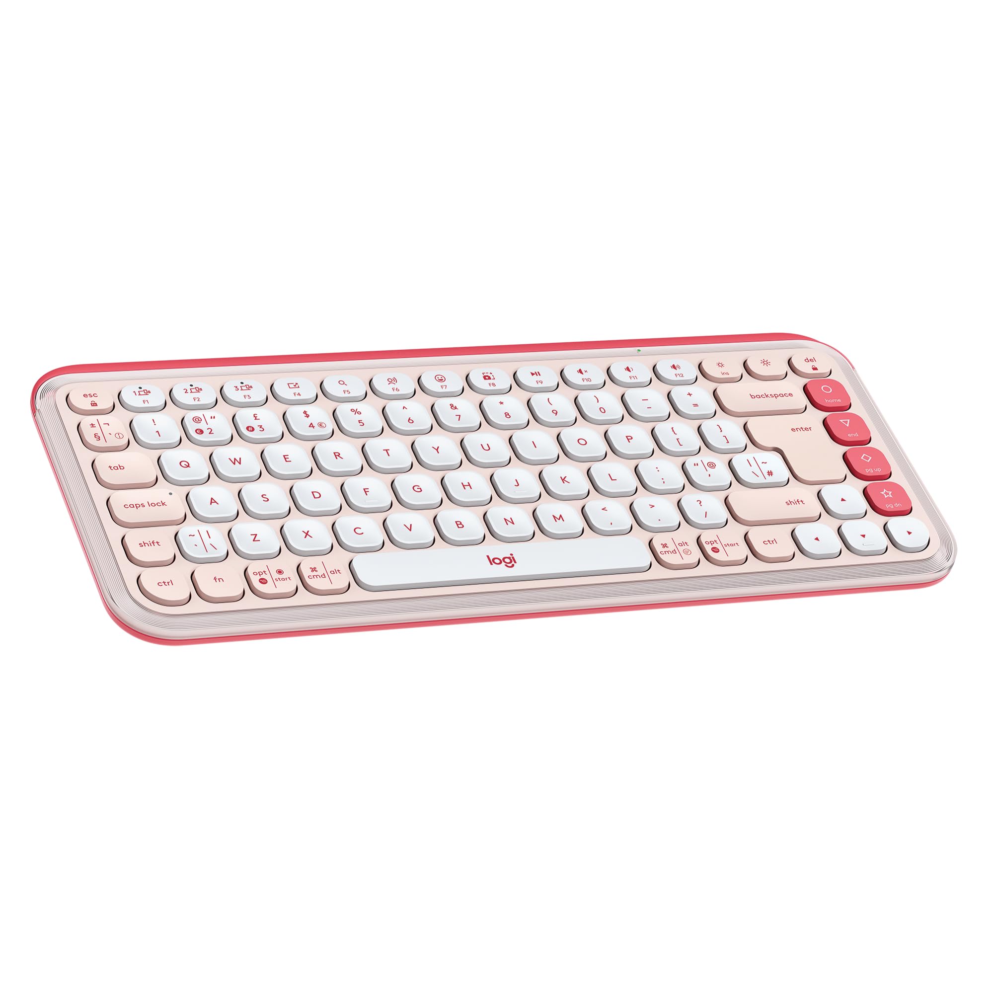 Logitech Pop Icon Keys - Keyboard - Wireless - Bluetooth Le - Qwerty - Uk - Rose, Off-White
