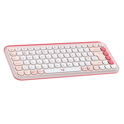 Logitech Pop Icon Keys - Keyboard - Wireless - Bluetooth Le - Qwerty - Uk - Rose, Off-White