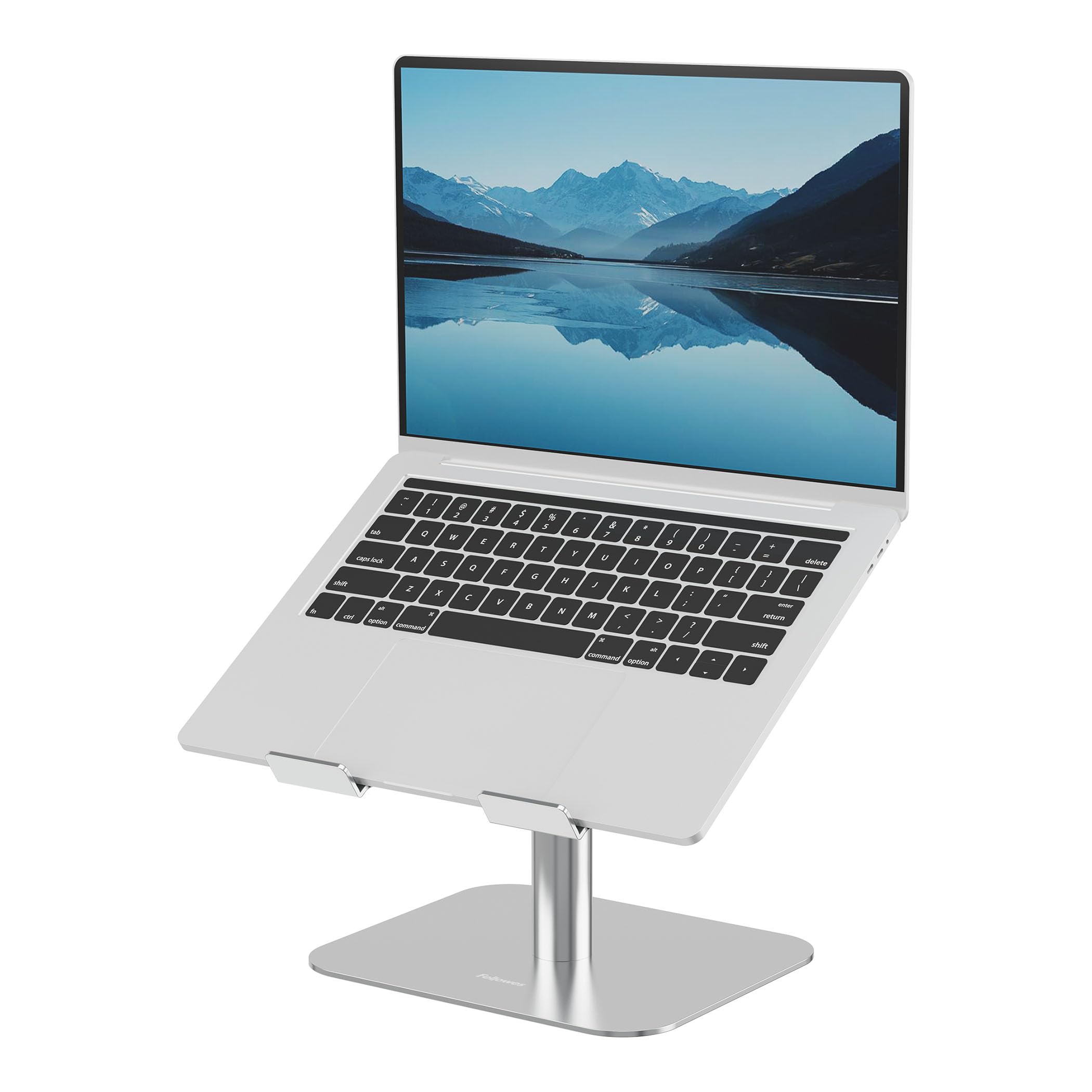 Fellowes Elevador para Portátil Alumia™ – Soporte Ergonómico de Aluminio Ajustable en Altura e Inclinación – Uso en Casa u Oficina – Material Reciclado –