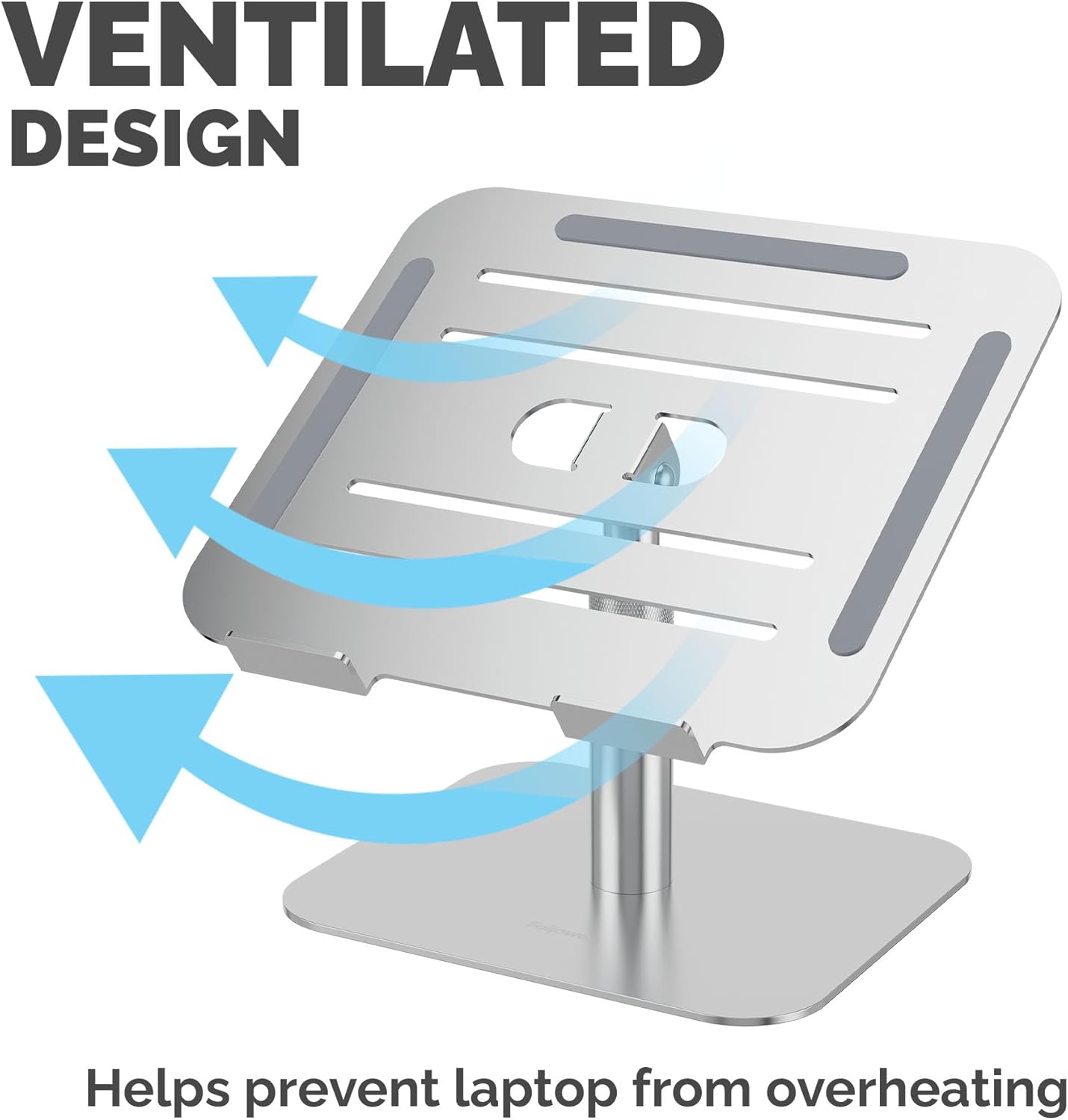 Fellowes Elevador para Portátil Alumia™ – Soporte Ergonómico de Aluminio Ajustable en Altura e Inclinación – Uso en Casa u Oficina – Material Reciclado –