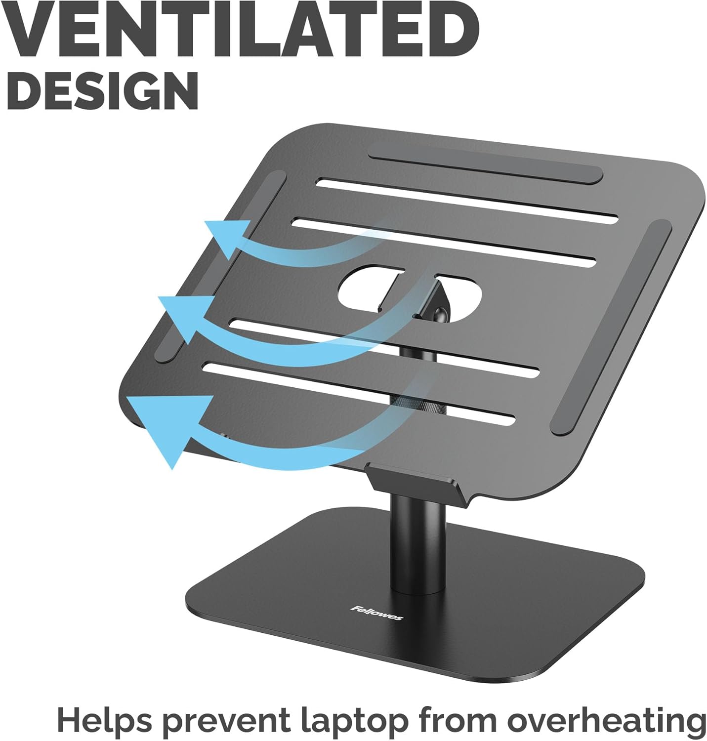 Fellowes Elevador para Portátil Alumia™ – Soporte Ergonómico de Aluminio Ajustable en Altura e Inclinación – para Casa u Oficina – Material Reciclado –