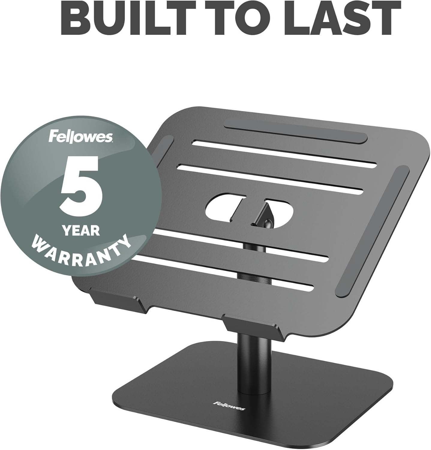 Fellowes Elevador para Portátil Alumia™ – Soporte Ergonómico de Aluminio Ajustable en Altura e Inclinación – para Casa u Oficina – Material Reciclado –