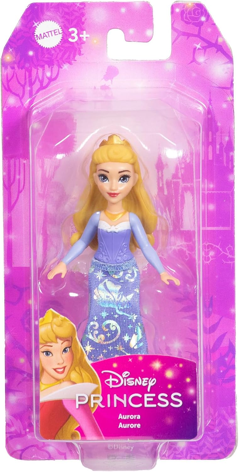 Disney Princess Aurora Posable Little Doll in Shiny Outfit with Removable Skirt Inspired by the Movie