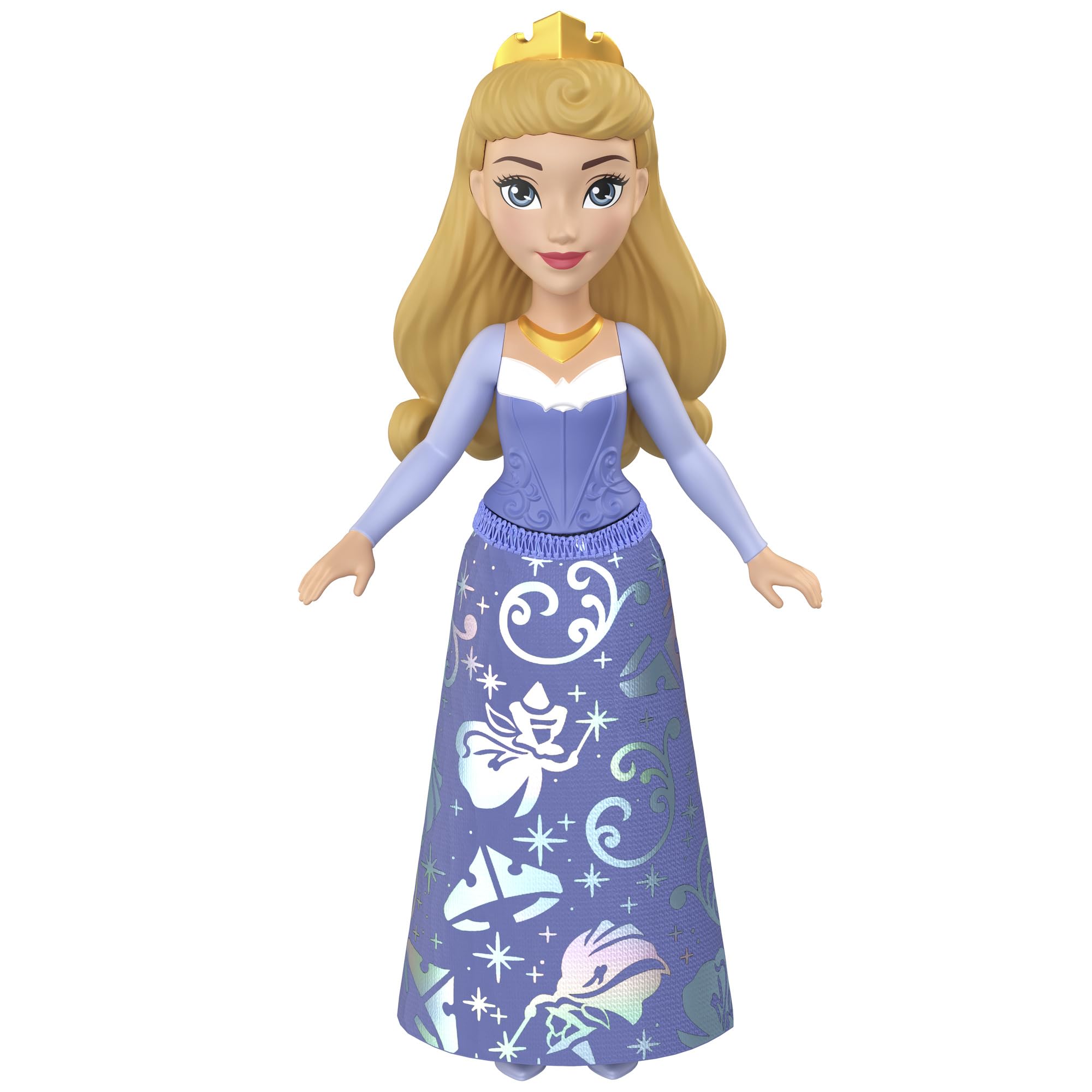 Disney Princess Aurora Posable Little Doll in Shiny Outfit with Removable Skirt Inspired by the Movie