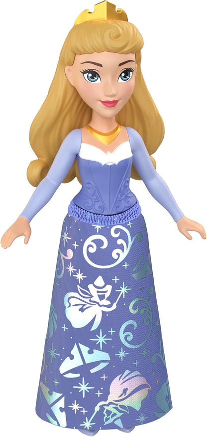 Disney Princess Aurora Posable Little Doll in Shiny Outfit with Removable Skirt Inspired by the Movie