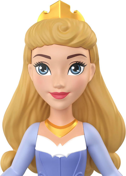 Disney Princess Aurora Posable Little Doll in Shiny Outfit with Removable Skirt Inspired by the Movie