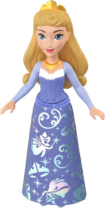 Disney Princess Aurora Posable Little Doll in Shiny Outfit with Removable Skirt Inspired by the Movie
