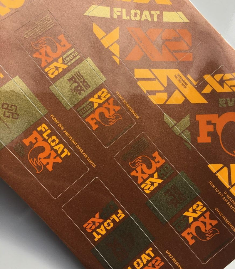 Fox Decal 2021 AM, 36, Factory, Root Beer Float, Shock Decal Sheet - 821973401935