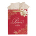 Christian Art Gifts Medium Portrait Inspirational Christmas Gift Bag, Tag & Wrapping Tissue Paper Set for Men & Women: Peace on Earth, Sturdy Satin Ribbon Handles, Festive Red