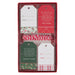 Christian Art Gifts Inspirational Christmas Paper Gift Tag Set with Scripture: Multicolor Red/Green/White Festive Holiday Holly & Pine Tree Themes, Cute Easy-Tie Candy Cane Colored String, Pack of 16