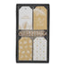 Christian Art Gifts Inspirational Festive Christmas Gift Tag Set: White & Golden Pine Theme, Holiday Greetings Wrapping Paper Supplies, Easy-Tie String for Presents, Bags, Four Designs, Pack of 16