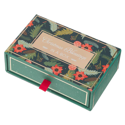 Christian Art Gifts Christmas Blessings Pass Around Boxed Cards Set for Men, Women, & Children, Many Holiday Greetings & Reminders for Presents, Tags, Notes, Multicolor Red & Green, Pack of 24