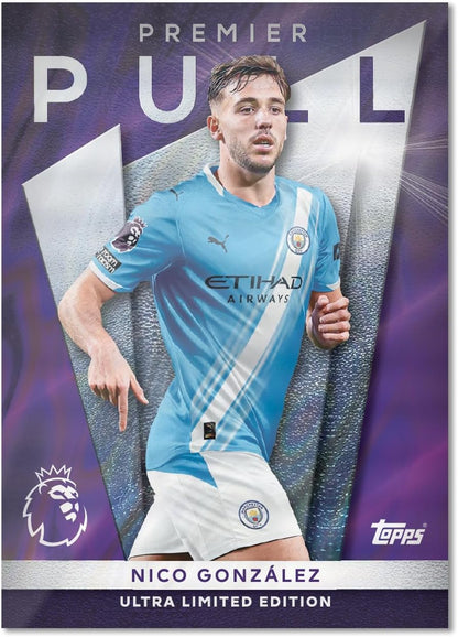 Topps Premier League 2026 - Debut Edition - Mega Tin (Big Game Baller). Contains 40 cards plus 3 Big Game Baller LE cards.