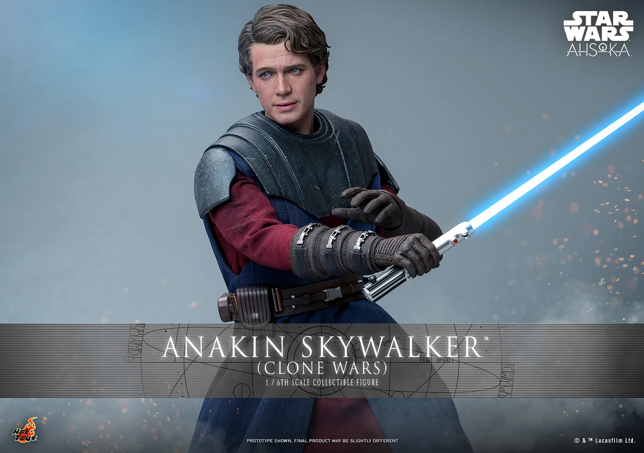 Hot Toys Star Wars : Ahsoka Anakin Skywalker (Clone Wars) Échelle 1/6 Figurine de collection 30,5 cm