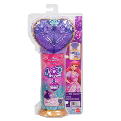 Disney Princess Jewel Reveal Ariel Fashion Doll w/ 8 Surprises Including Gem Box & 10 Accessories