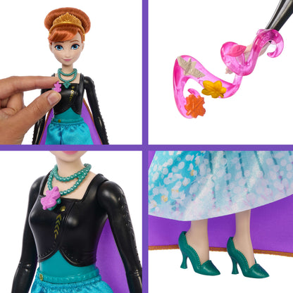 Disney Frozen Jewel Reveal Anna Fashion Doll w/ 8 Surprises Including Gem Box & 10 Accessories