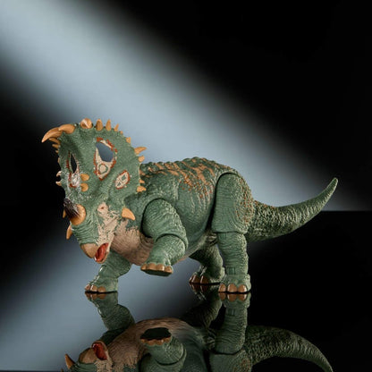 Mattel Jurassic World Hammond Collection Sinoceratops Deluxe Articulated Action Figure Large Size, Posable Tail