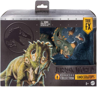 Mattel Jurassic World Hammond Collection Sinoceratops Deluxe Articulated Action Figure Large Size, Posable Tail