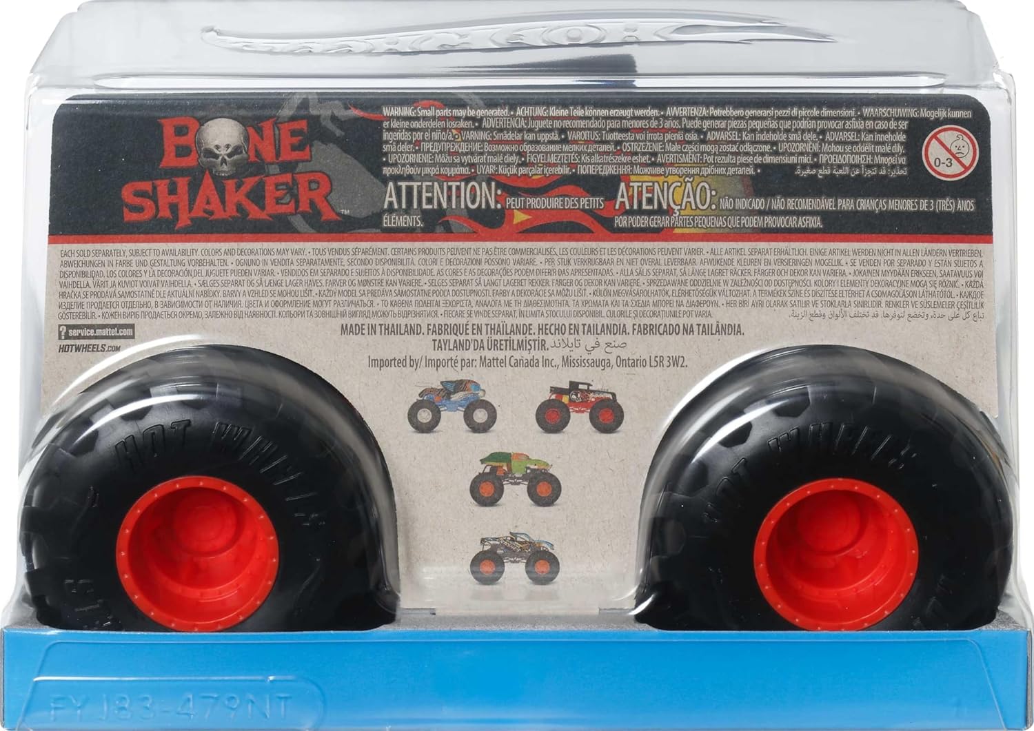 Hot Wheels Monster Trucks, oversized monstertruck, schaal 1:24 gegoten met gigantische wielen en coole designs