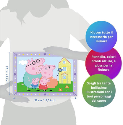 Ravensburger - CreArt Junior Series: Peppa Pig, Paint by Numbers, Painting Kit Children, Educational Game, Gift Idea for Boys and Girls 5+ Years, 2 Boards 32 x 22 cm