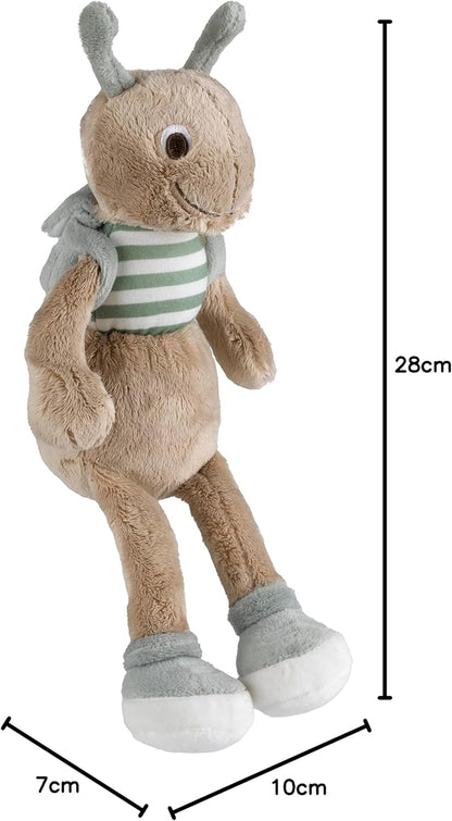 Ant Aron - Knuffel - 28 cm - Bruin/Groen - Baby knuffel
