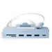 SATECHI USB C Clamp Hub – USB-C Data Port, 3x USB-A 3.0 Data Ports, Micro/SD Card Readers – for Studio Display & 24" iMac (2021 to 2024 M4), Not Compatible with 2020 and Earlier iMac Models