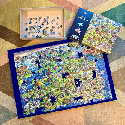 Beautiful Britain | 1000 Piece Jigsaw Puzzle | British Icons Map | Sustainable Puzzle for Adults | Premium 100% Recycled Board | Great Gift for Adults | Gibsons Games