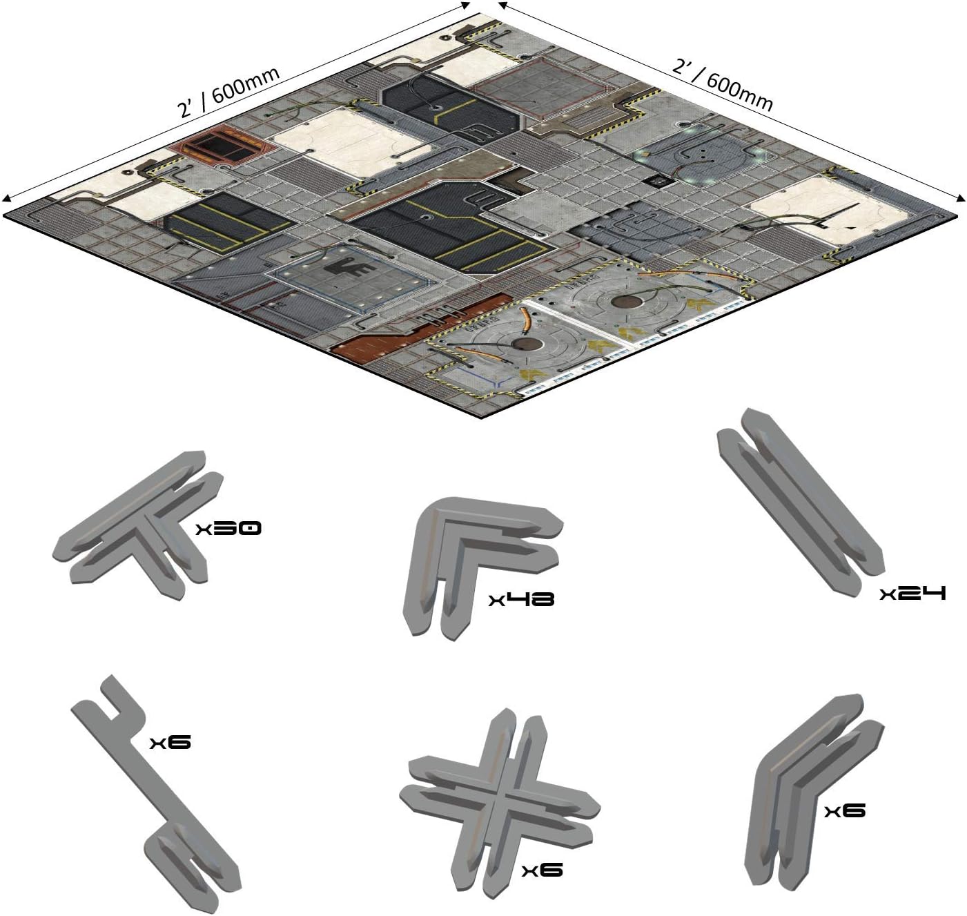 Battle Systems Sci-Fi Terrain - 28mm Modular 3D Space Terrain - Perfect for Wargaming and Roleplaying Tabletop Games - Full Colour Printed 3D Multi Level Building Models (Galactic Core Set