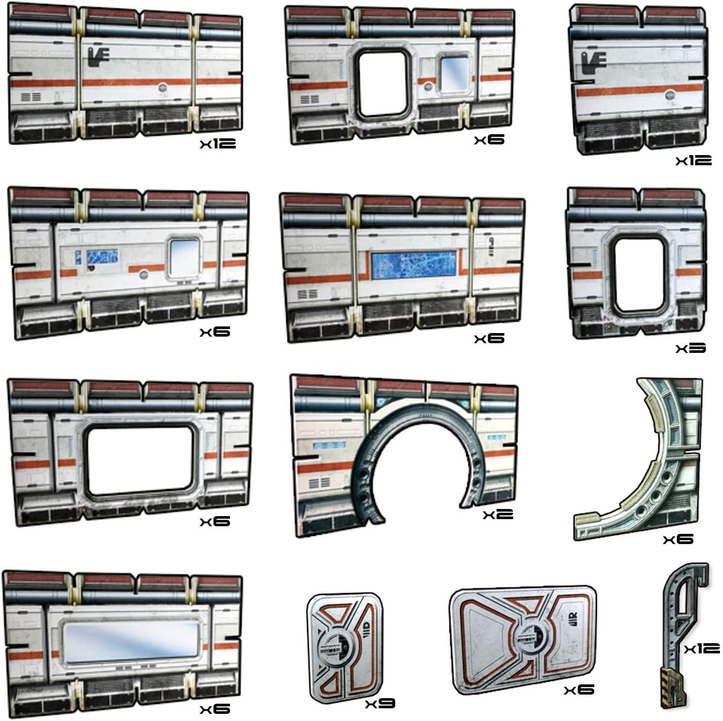 Battle Systems Sci-Fi Terrain - 28mm Modular 3D Space Terrain - Perfect for Wargaming and Roleplaying Tabletop Games - Full Colour Printed 3D Multi Level Building Models (Galactic Core Set