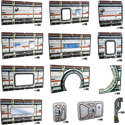 Battle Systems Sci-Fi Terrain - 28mm Modular 3D Space Terrain - Perfect for Wargaming and Roleplaying Tabletop Games - Full Colour Printed 3D Multi Level Building Models (Galactic Core Set