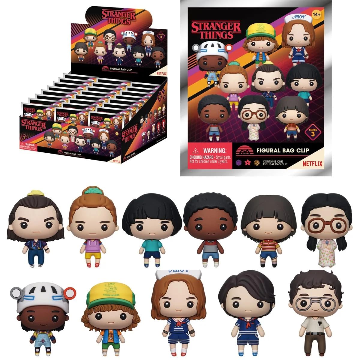 Monogram: Stranger Things (Series3) (Blind Bag/Random) 3D Foam Bag Clips Figures (32560)