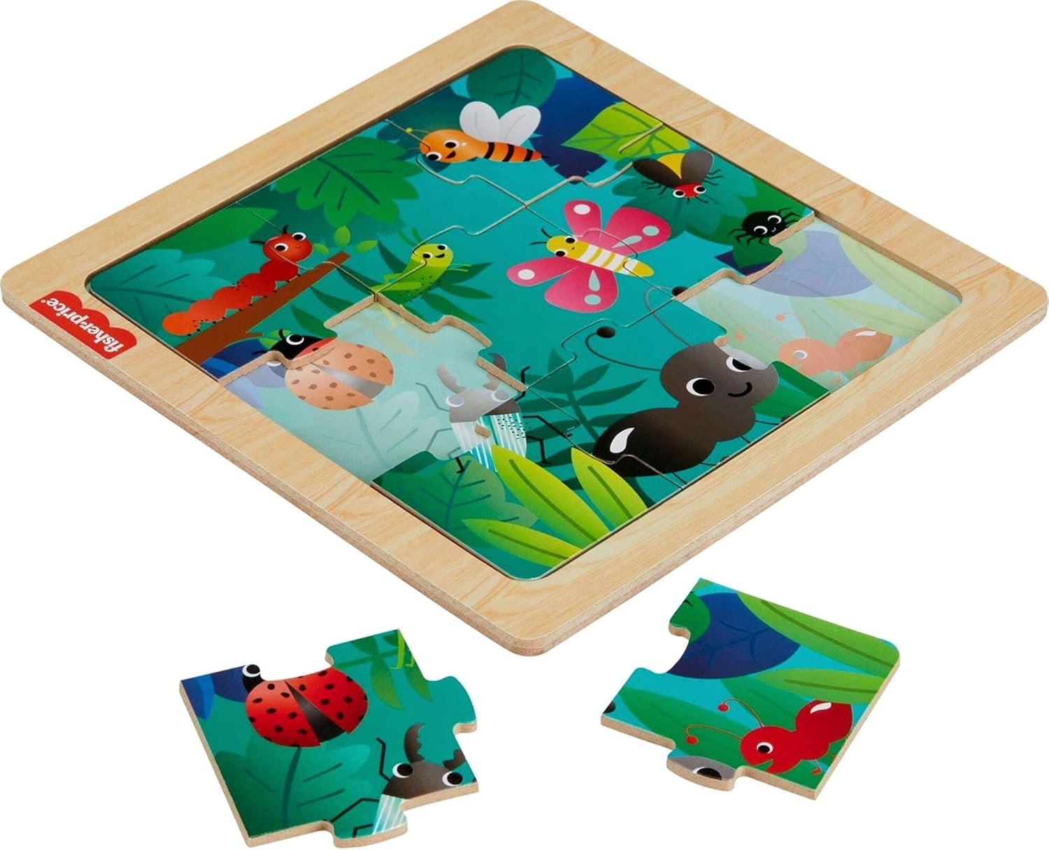 Fisher-Price Baby Jungle Friends Wooden Toy for Children Ages 2+