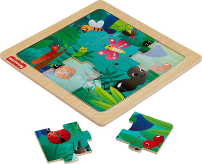 Fisher-Price Baby Jungle Friends Wooden Toy for Children Ages 2+