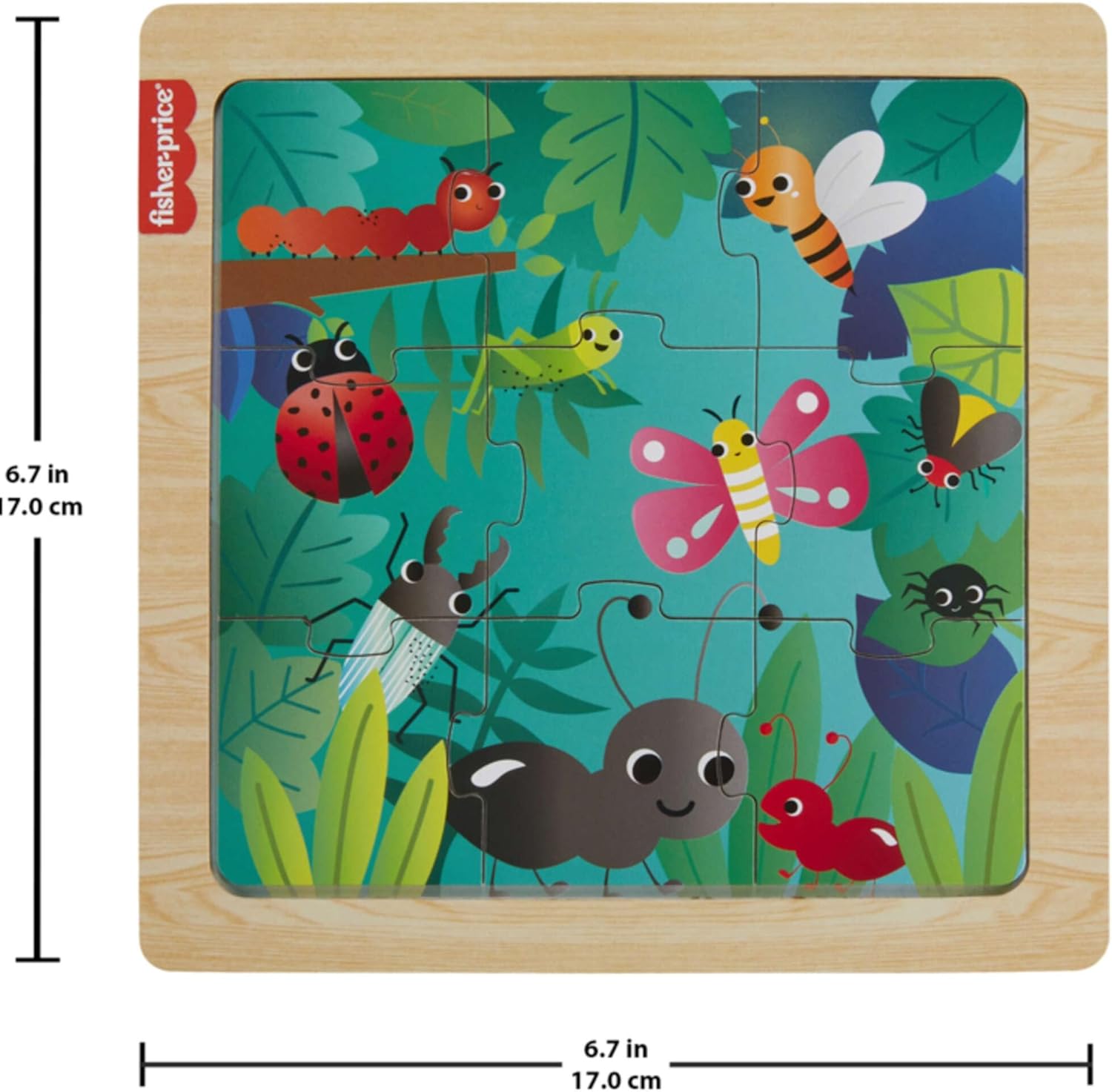 Fisher-Price Baby Jungle Friends Wooden Toy for Children Ages 2+