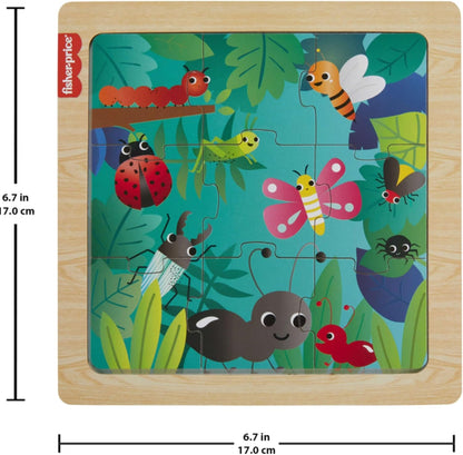 Fisher-Price Baby Jungle Friends Wooden Toy for Children Ages 2+