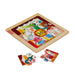 Fisher-Price Mini wooden puzzle contains 1 puzzle with 9 easy to connect pieces.