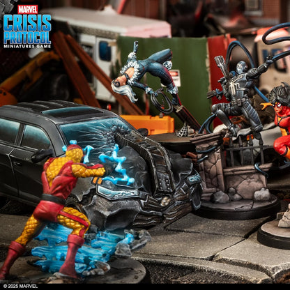 Asmodee, Marvel: Crisis Protocol - Web-Swinging Heroes, Affiliation Pack, Atomic Mass Games, Tabletop, 2 Players, from Age 14+, 90-120 Minutes, English, French and Spanish