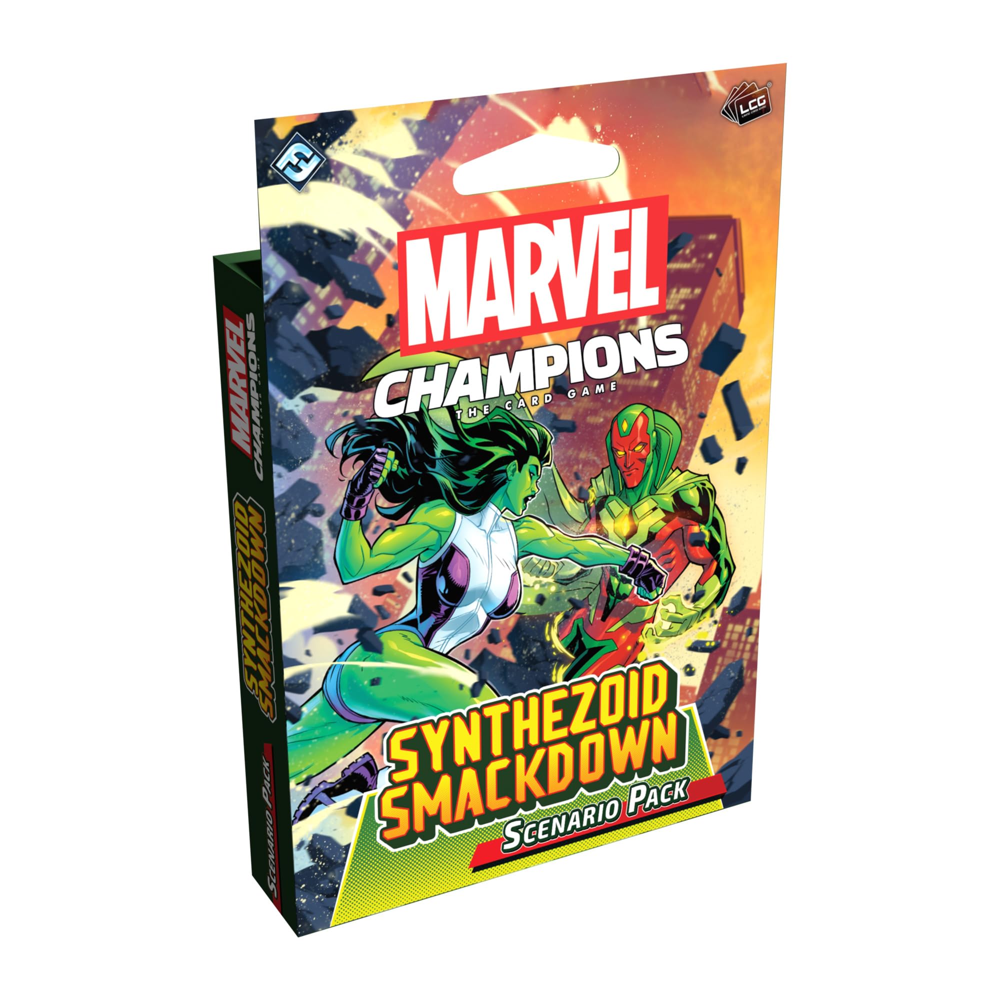 Asmodee | Marvel Champions: The Card Game - Synthezoid Smackdown Scenario Pack | Scenario Pack | Ages 12+ | 1-4 Players | 30-120 Minutes Playing Time