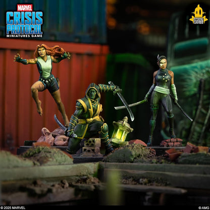 Asmodee | Marvel: Crisis Protocol - Echo, Ronin & Tigra | Board Game Expansion | Ages 14+ | 2 Players | 45+ Minutes Playing Time
