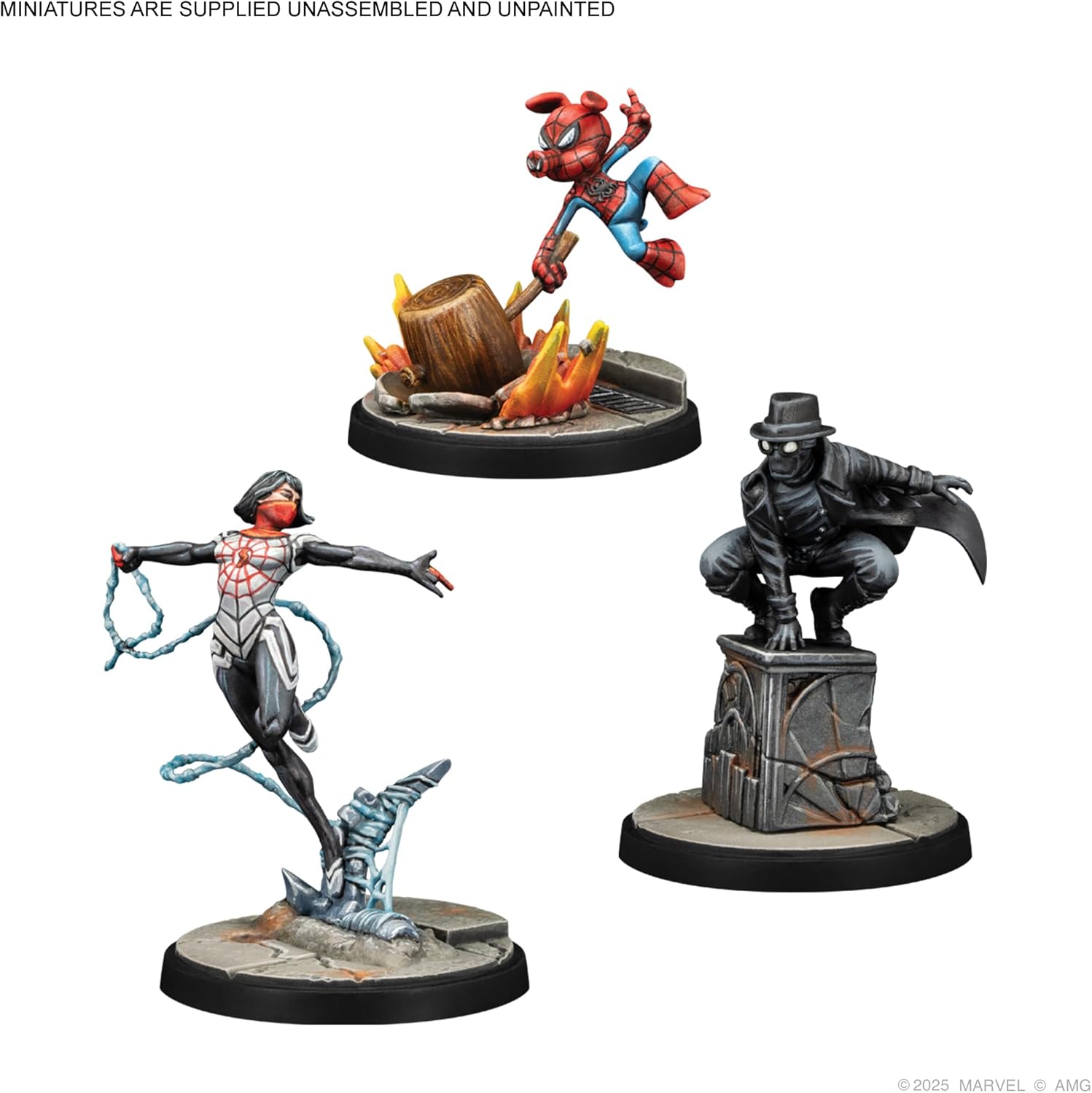 Asmodee | Marvel: Crisis Protocol - Silk, Spider-Ham & Spider-Noir | Board Game Expansion | Ages 14+ | 2 Players | 45+ Minutes Playing Time